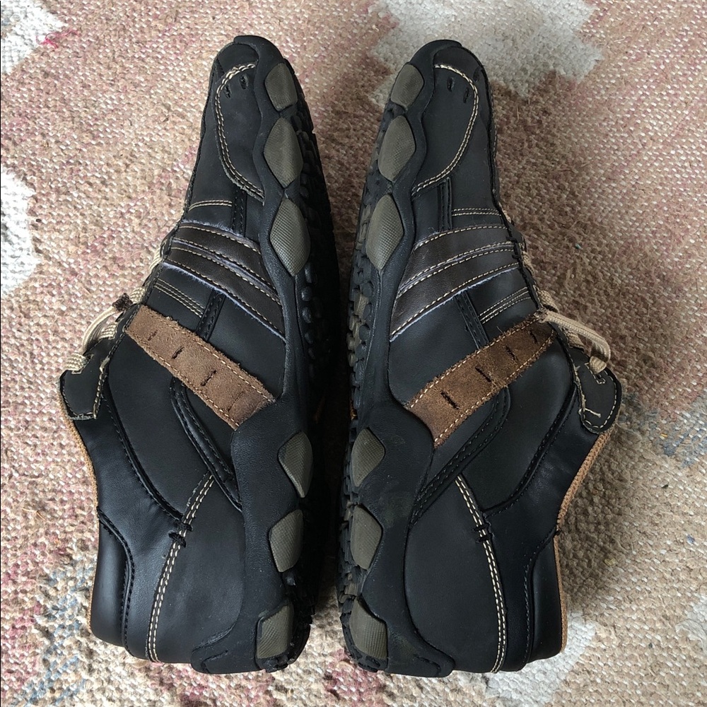 Skechers Men’s Diameter Vassell Brown and Black Leather Casual Sneakers size 9 - Picture 4 of 10